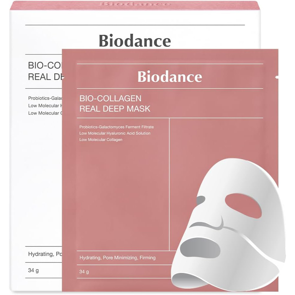 ماسک ورقه ای بایودنس مدل بیو کلاژن Biodance رنگ صورتی