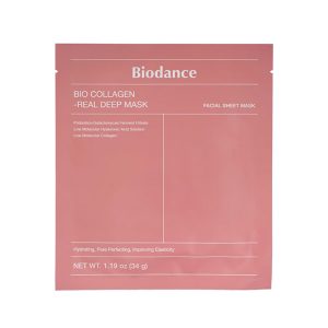 ماسک ورقه ای بایودنس مدل بیو کلاژن Biodance رنگ صورتی