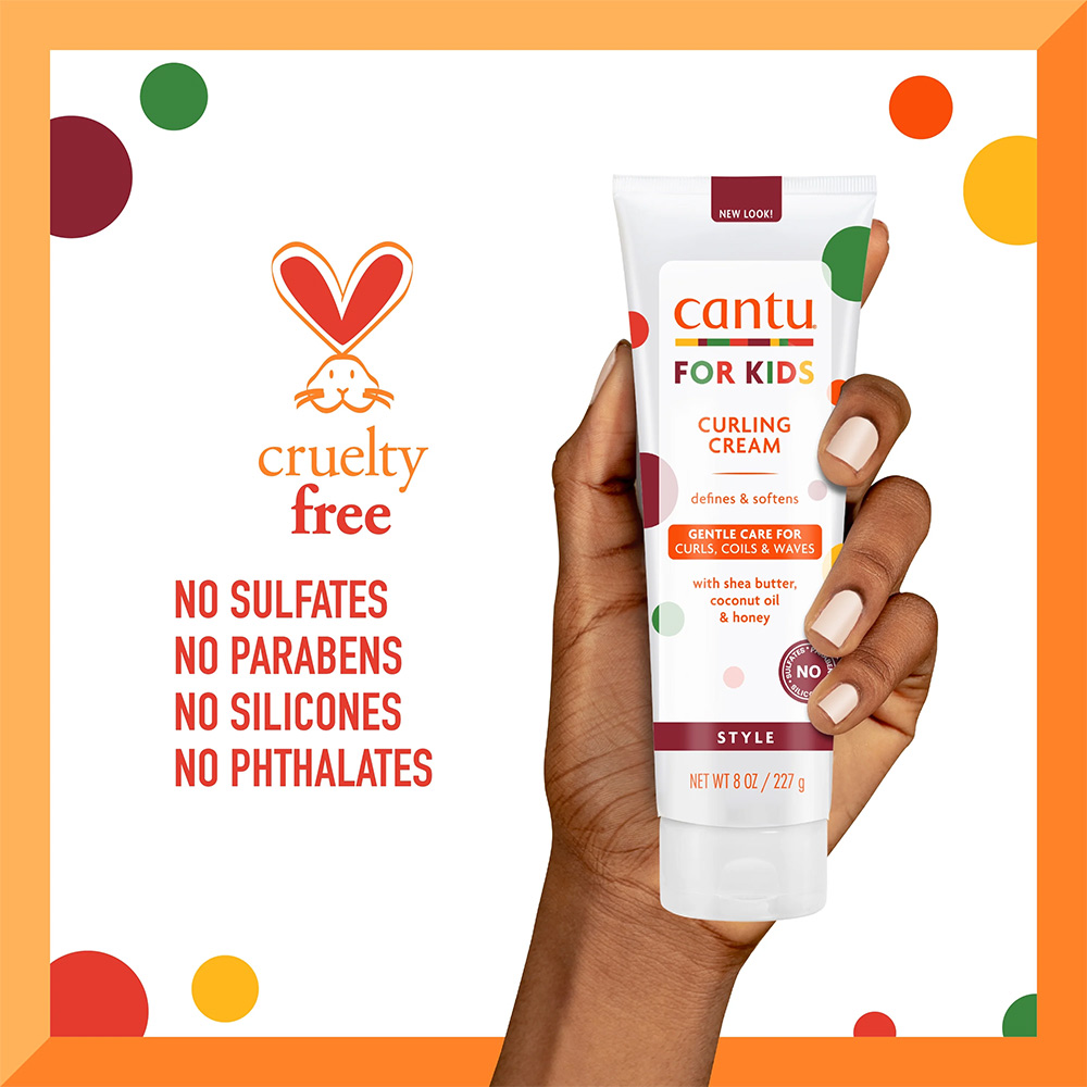 کرم فر کننده مو کودک کنتو Cantu Curling Cream kids