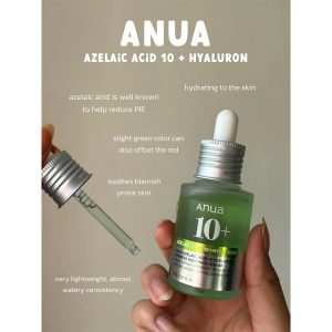 سرم آزلائیک اسید 10% و هیالورون آنوا تسکین دهنده و آبرسان