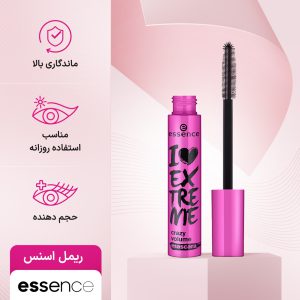 ریمل اسنس صورتی حجم دهنده مدل I Love Extreme Crazy Volume