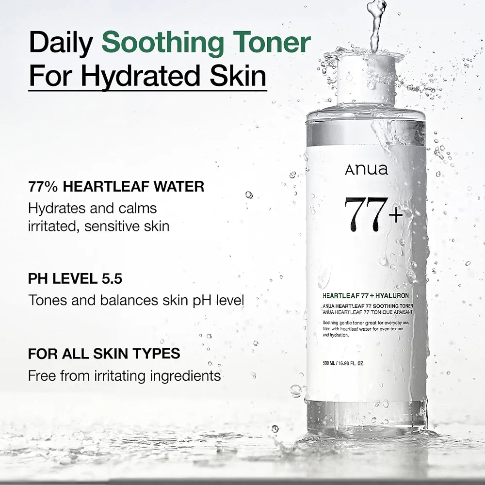تونر تسکین دهنده 77 آنوا Anua Heartleaf 77% Soothing Toner 250