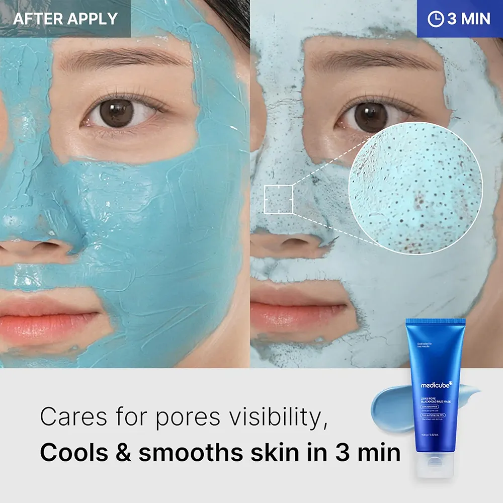 ماسک منافذ و جوش سر سیاه مدی کیوب Medicube مدل Zero Pore حجم 100 میل